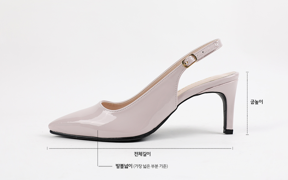 [자체제작]인더슈 크리샌서멈 스틸레토 슬링백 힐(7cm) 상세 이미지 22